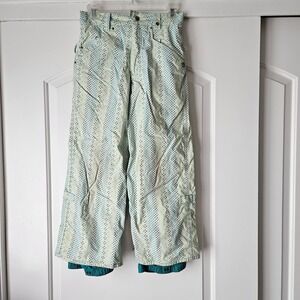 Burton Snowpants Girls Large Wrangler Ski Snowboard Size 1 Star Print Waterproof